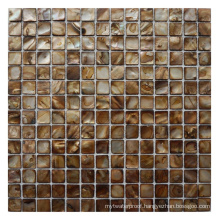 300X300 Dark Brown Natural Sea Shell Mother of Pearl Bathroom Mosaic Tile